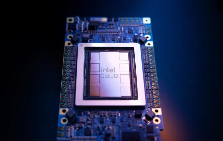 The Gaudi3 AI accelerator. Image source: Intel. 