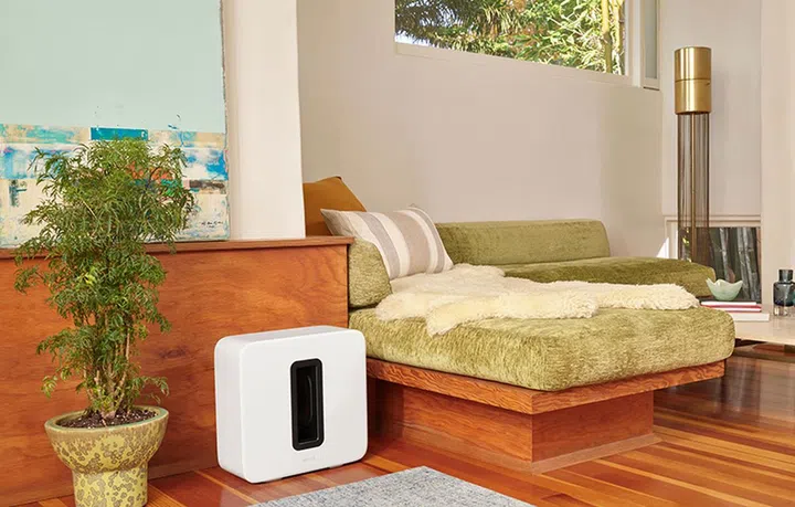 Sonos Sub, the third generation of Sonos's dedicated subwoofer for extra oomph.