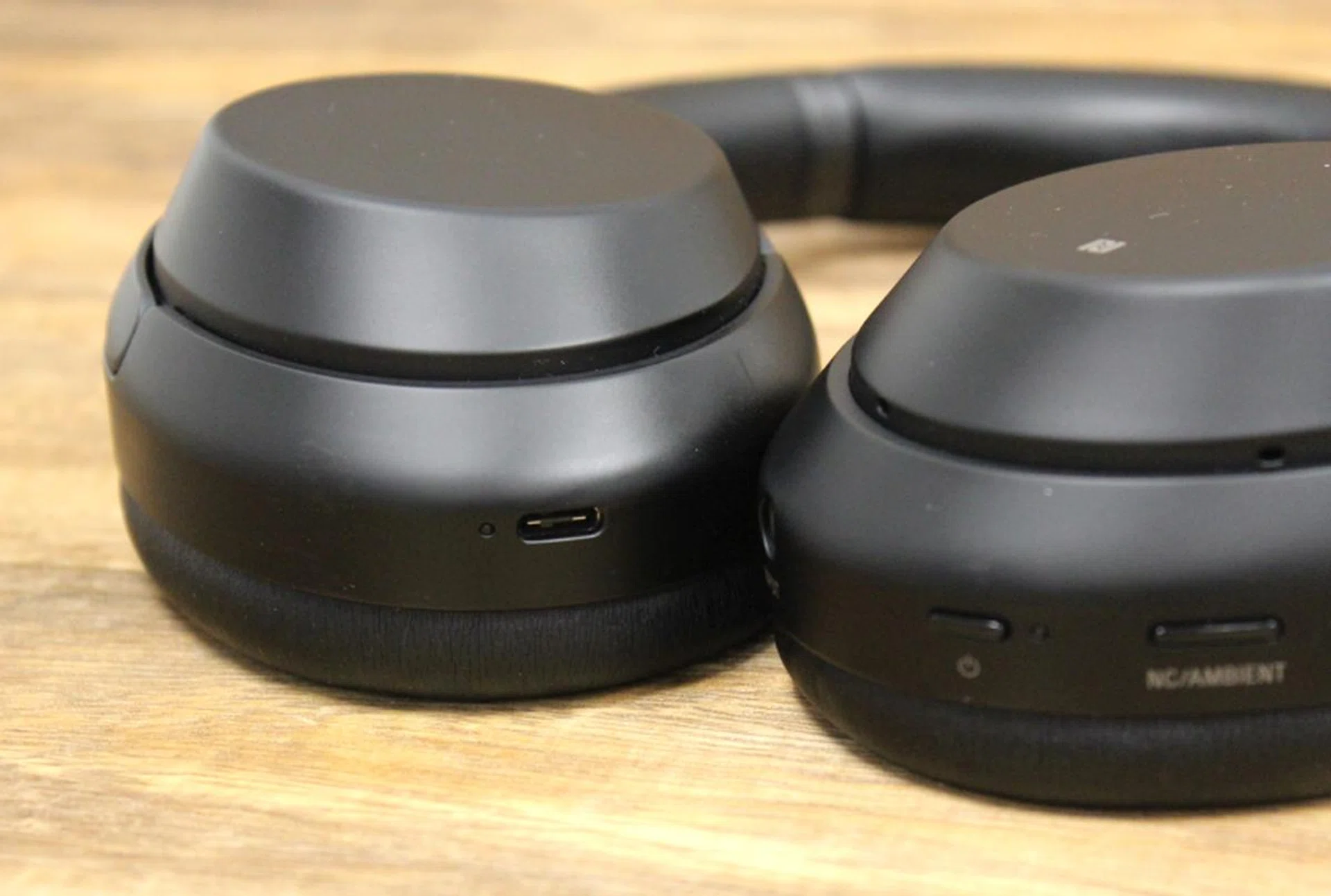 Touch-sensitive controls are located on the right ear cup. Note also the USB-C port.