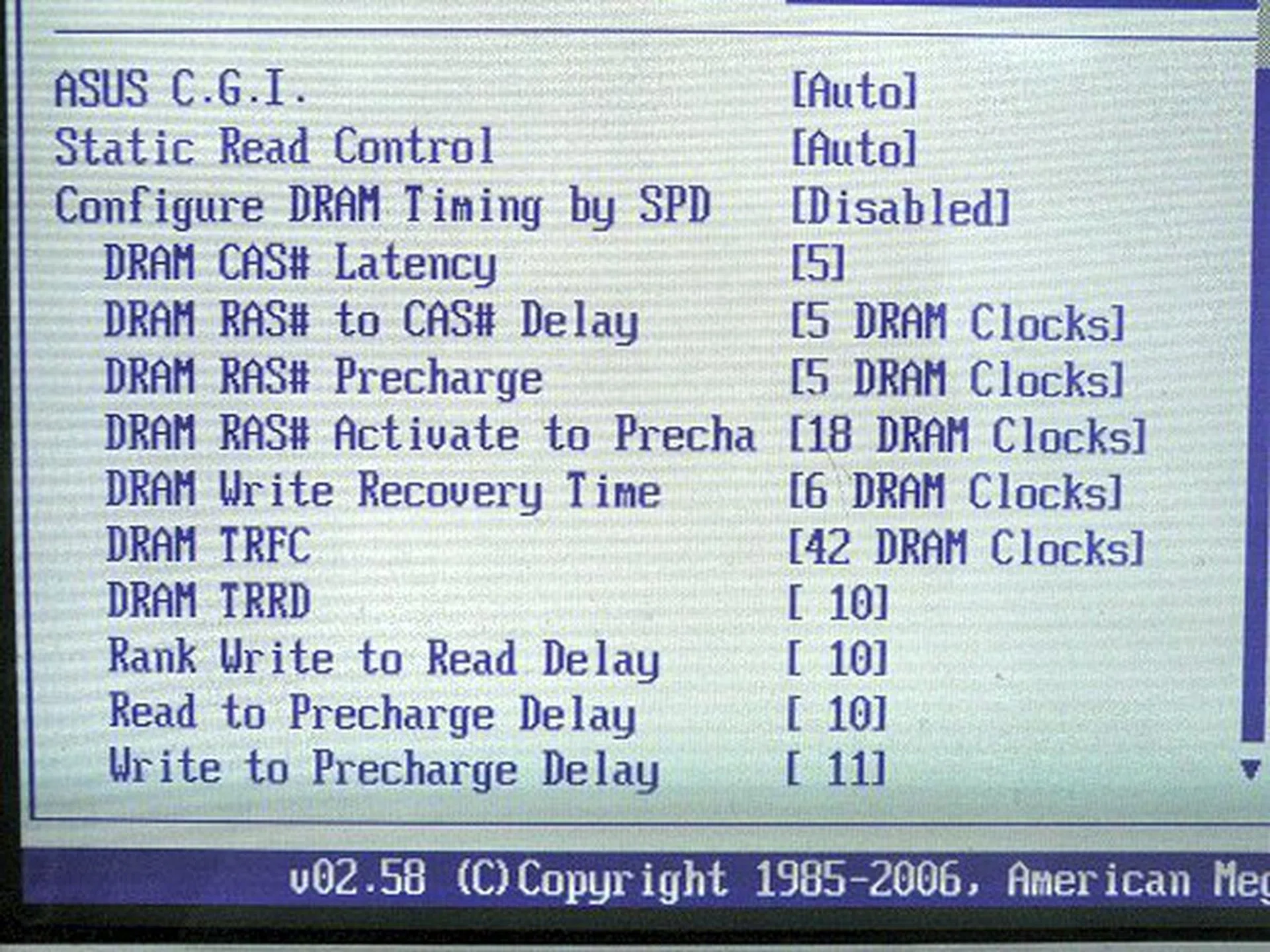 Bottom half has the memory timing options. Notice Write to Precharge here defaults at 11 instead of 10 like previous boards. This is supposed to help boost memory overclocking potential.