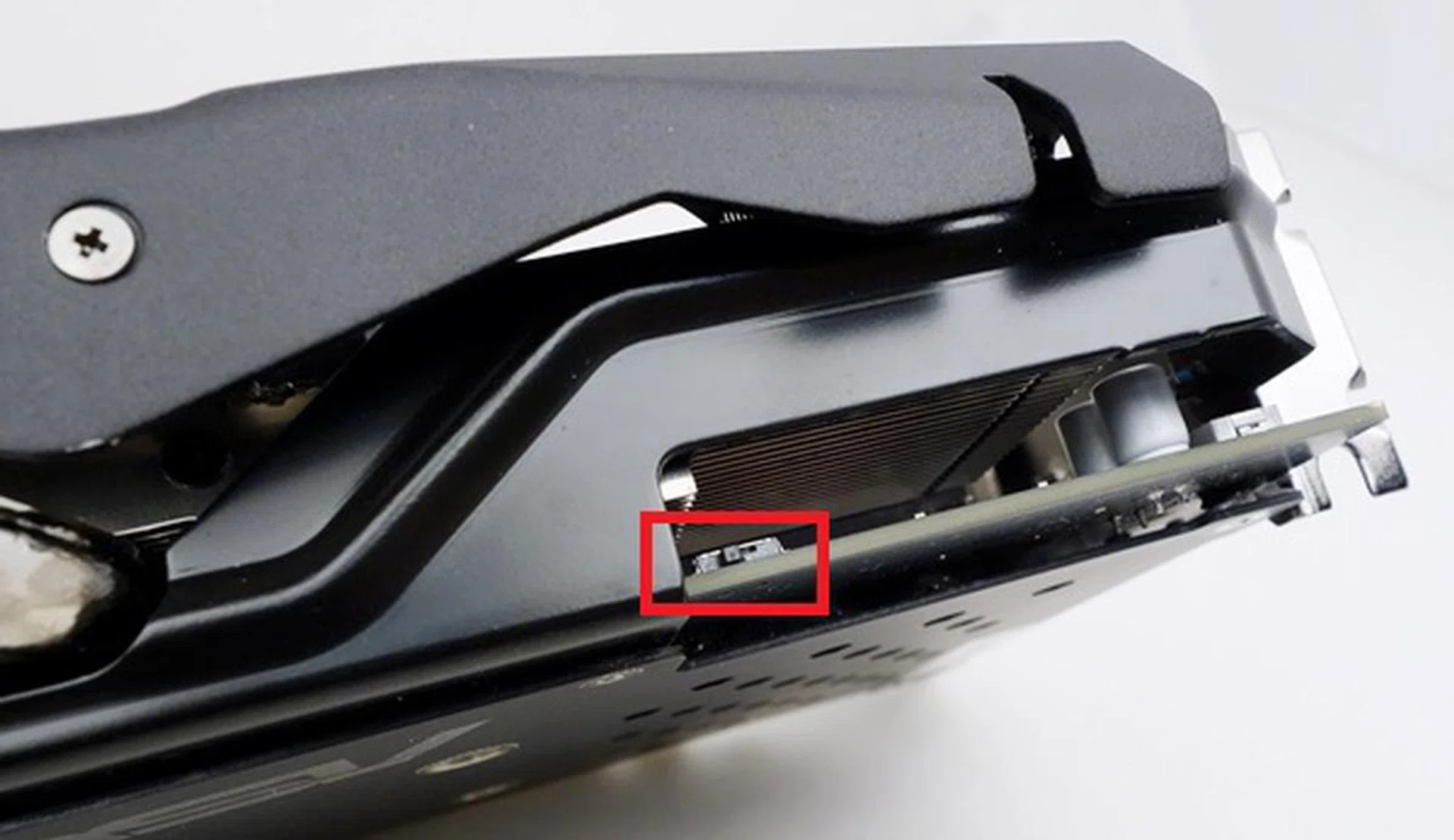 The BIOS DIP switch of the ASUS card.