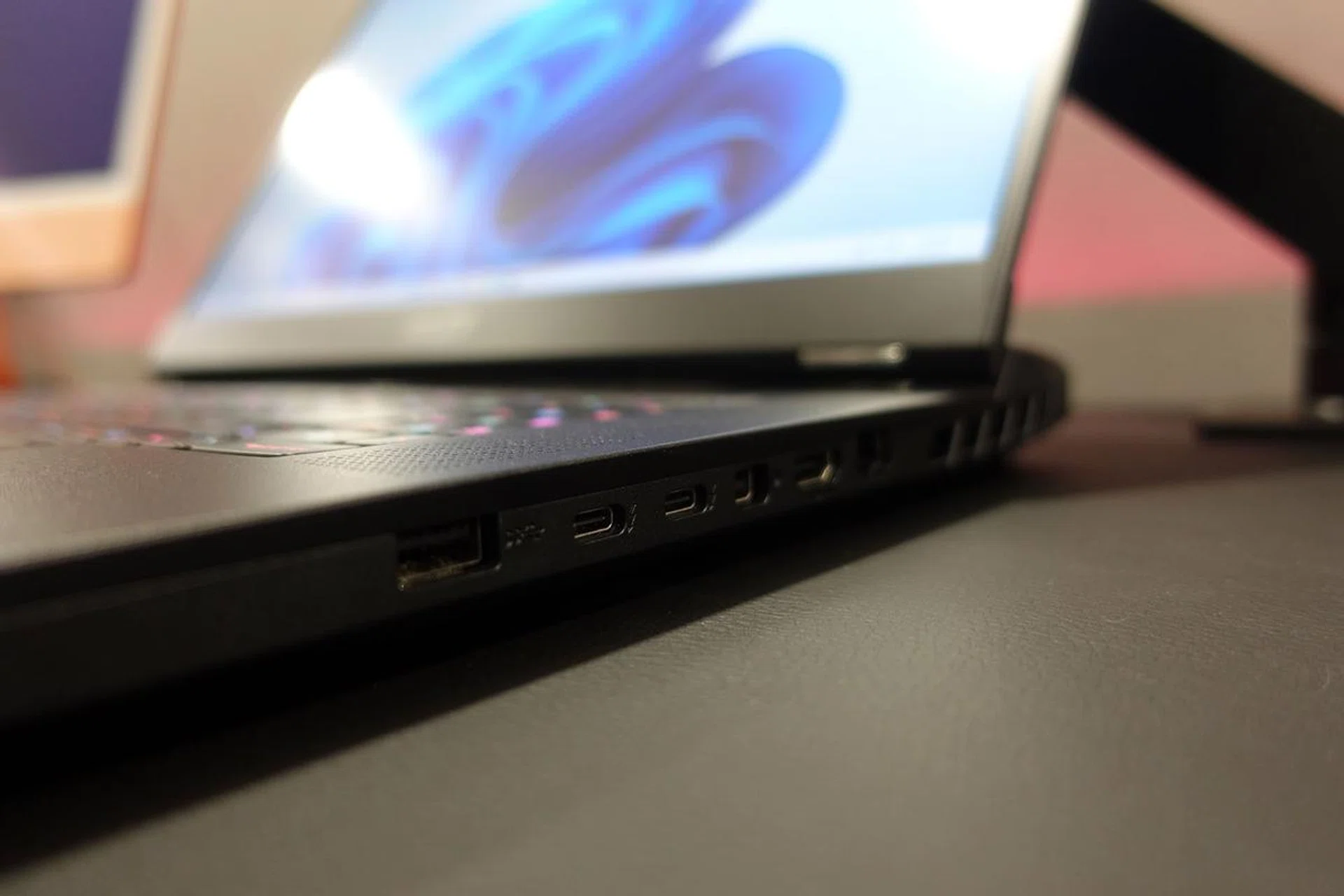 Being a supersized desktop replacement notebook has its perks: The Titan GT77 comes with literally all of the ports and connectivity that you need.