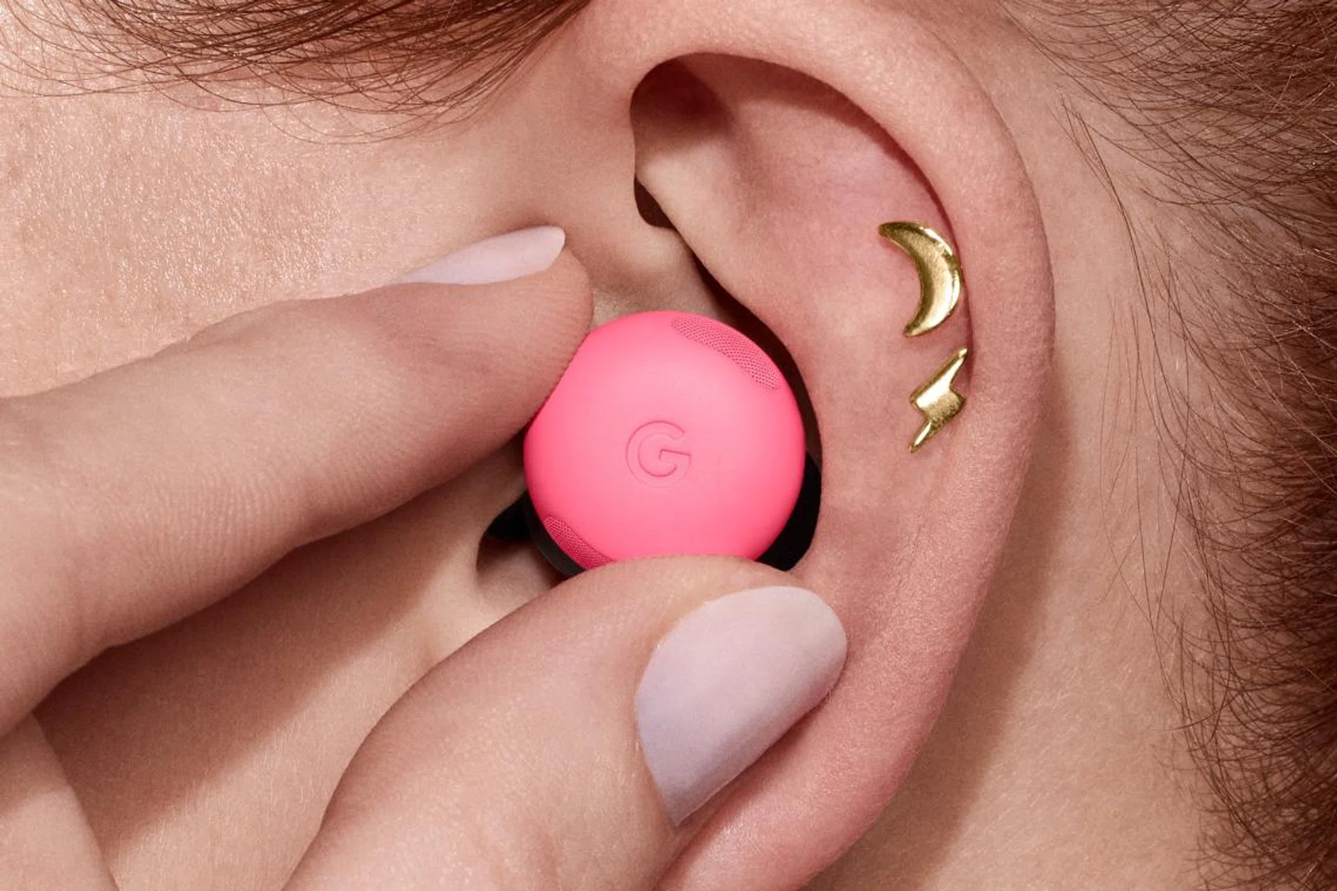 The Google Pixel Buds Pro 2 in Peony. Photo: Google