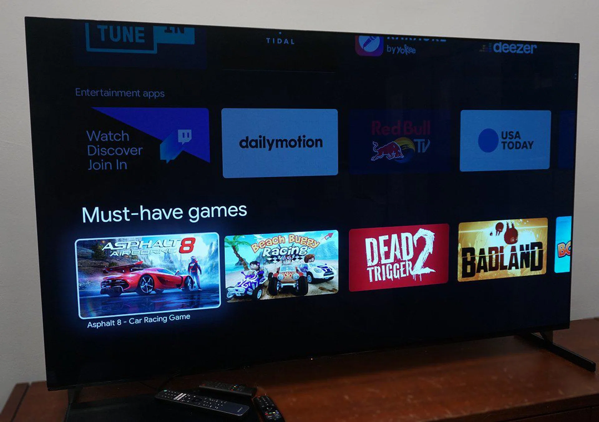 There's a whole boatload of games thanks to the Android ecosystem that you could easily game on the TV directly.