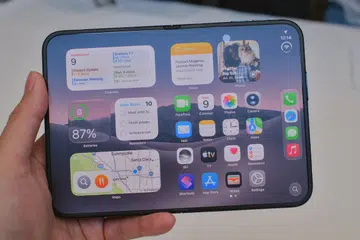 The Apple iPhone Duo when unfolded.