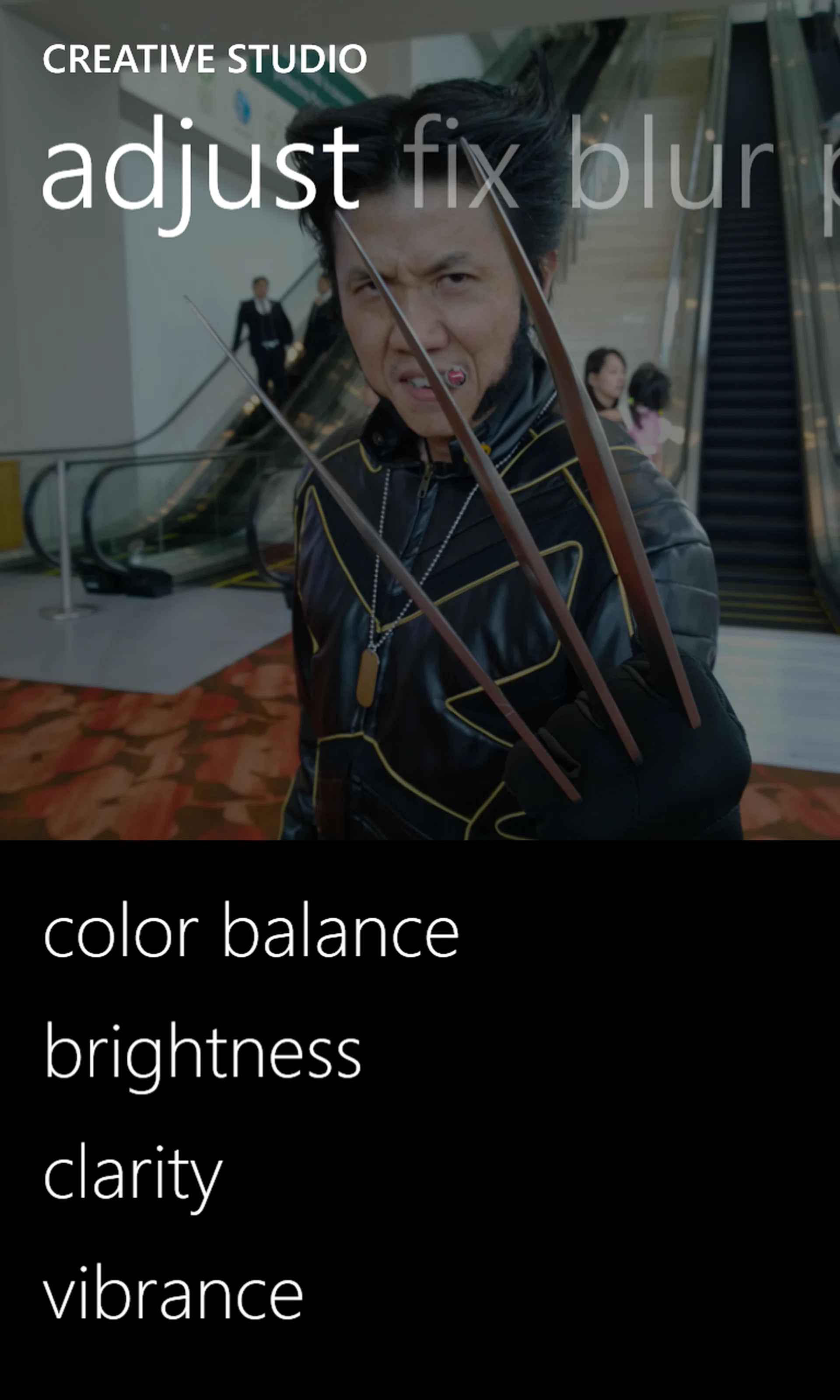 Creative Studio makes it easy to edit your pictures straight from your phone.