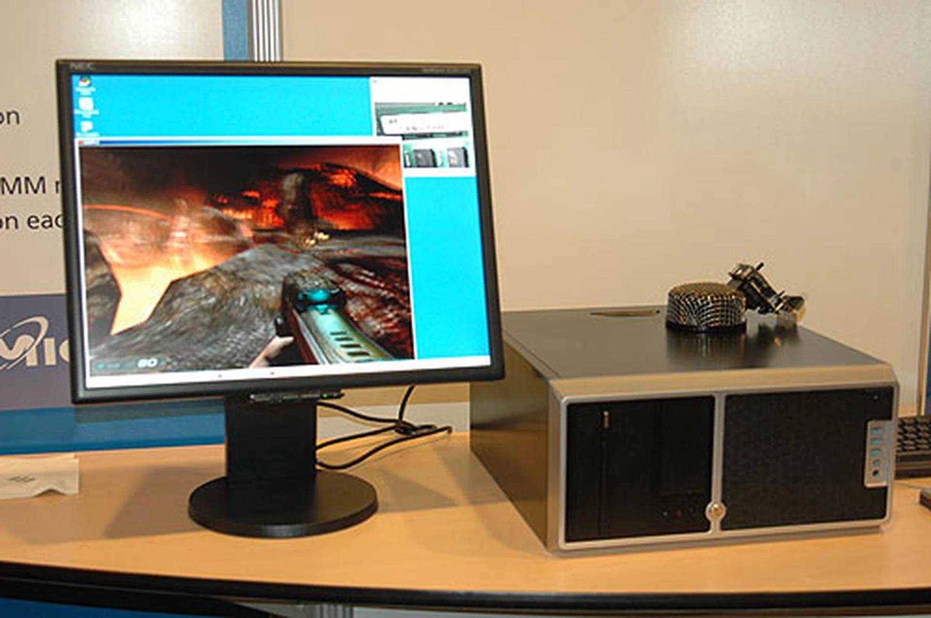 Micron demonstrated their DDR3-1066 modules in a closed system using Intel's next generation prototype DDR3 chipset.