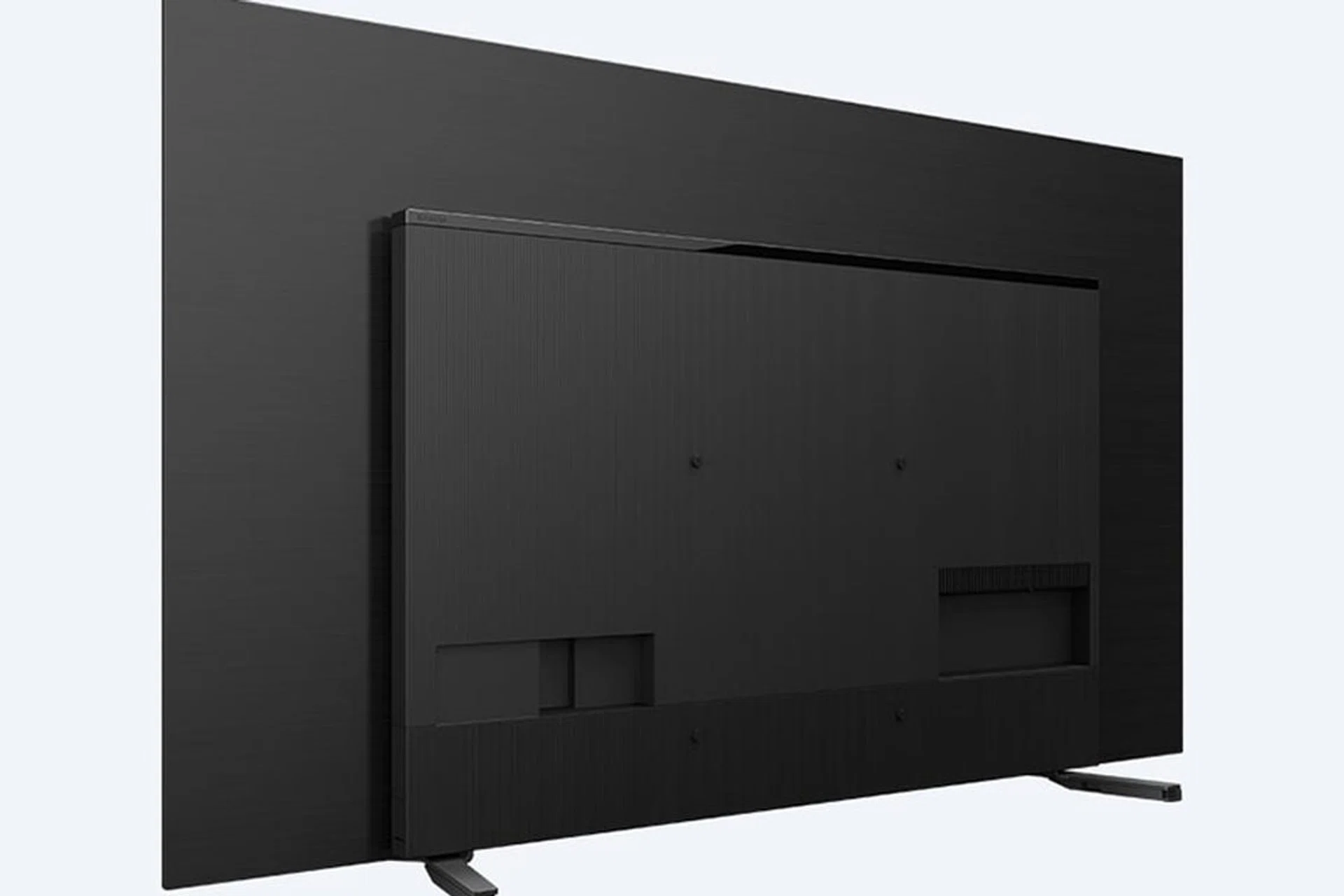 The OLED panel is actually very thin but the A8H is 5.2cm thick because of the Acoustic Surface Audio system and the ports on the back. (Image: Sony.)