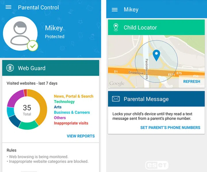Child Locator shows you just where your child is via GPS.