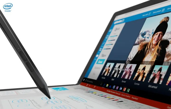 It also works with a pen accessory. Image courtesy of Lenovo. 