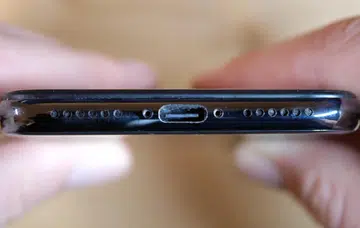 A modified Apple iPhone with USB-C port. <br>Image source: geeken/eBay