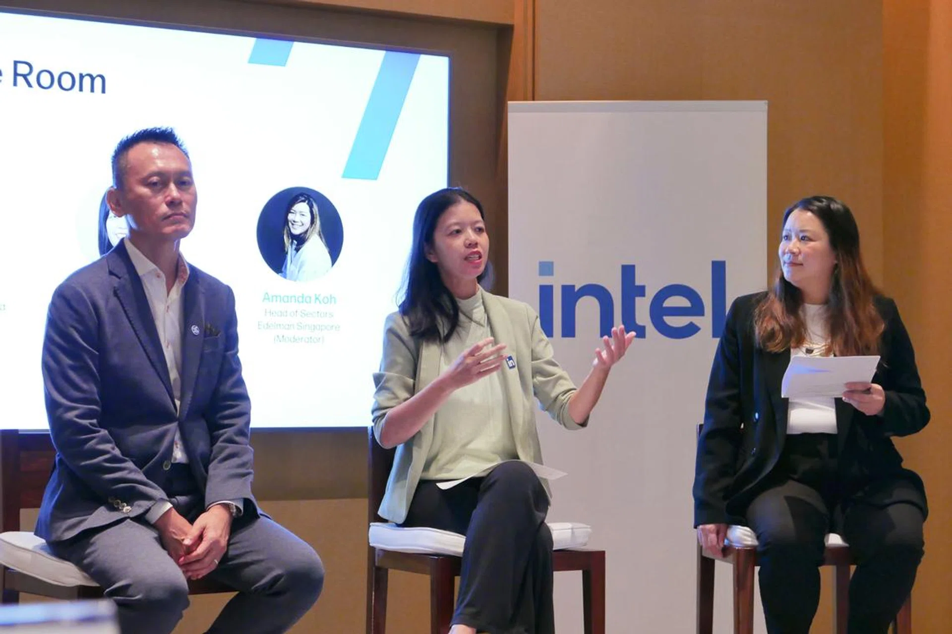 The panel discussing what current labor market data reveals about AI’s impact on jobs, skills and workforce dynamics across Southeast Asia