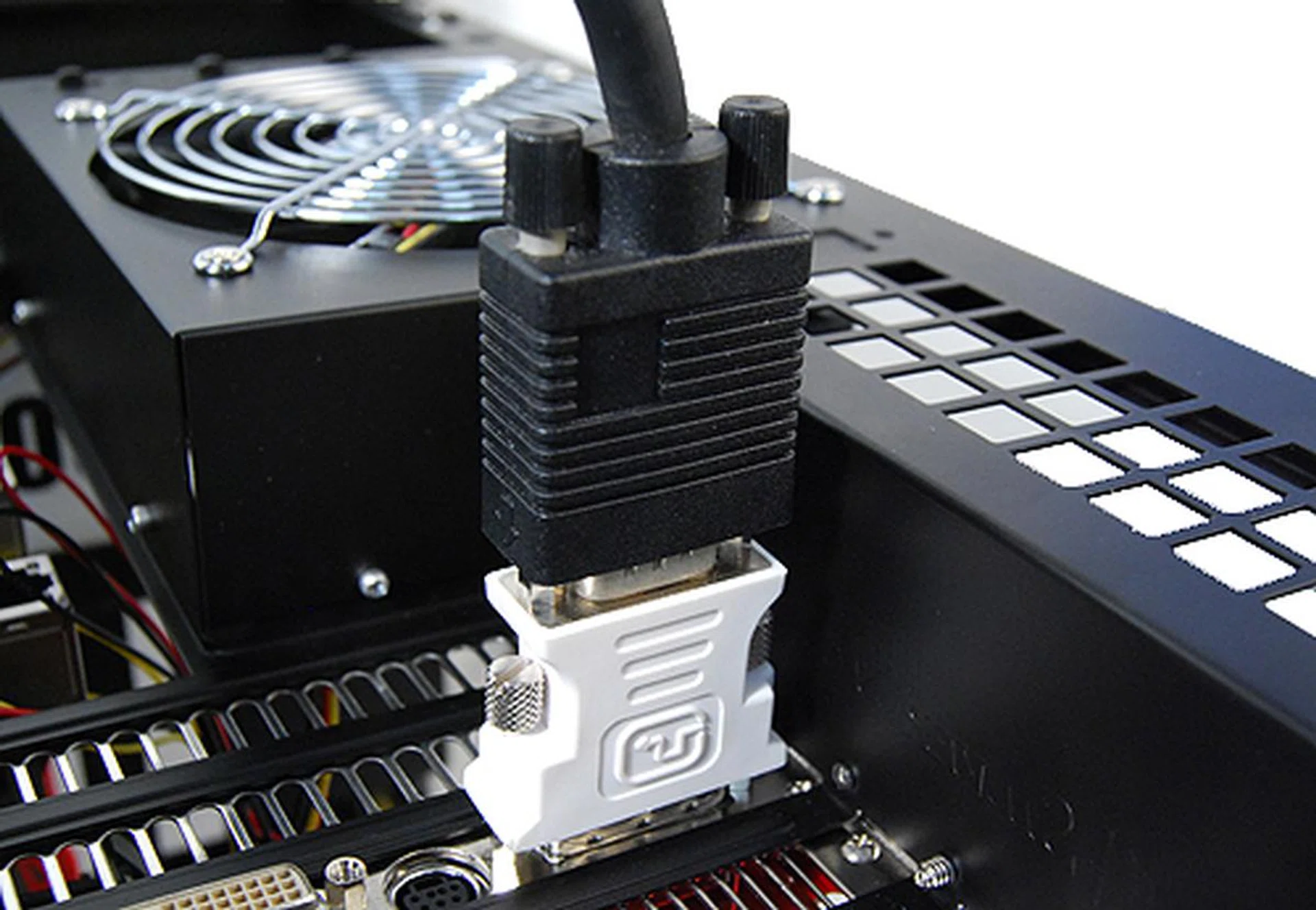 Remember the top panel that covers all the ports? If you are using an adapter like this, the top panel won't fit....