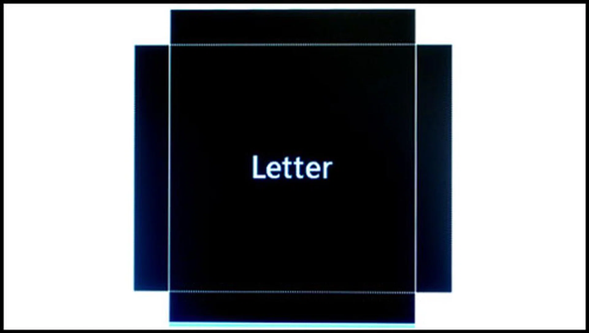 Letter size guides shown against a white, semi-transparent background. For each of these document guides, there are two backgrounds: one with this white background, and one without.