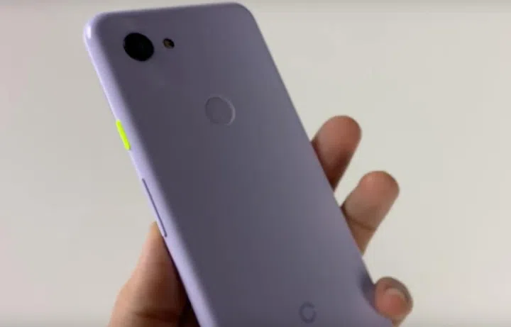 Screenshot taken of the upcoming Google's midrange Pixel 3a from Andro News' YouTube.