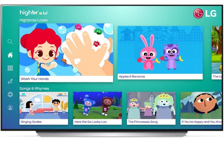 Baby Shark creator Pinkfong is one of Highbrow's content creators. Image courtesy of LG. 