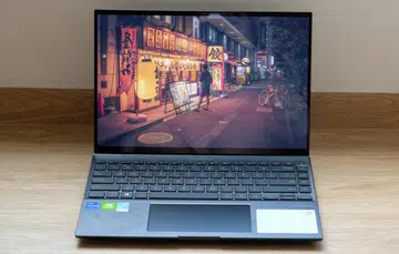 We are seeing more notebooks outfitted with OLED displays. This is the ASUS ZenBook 14X OLED.
