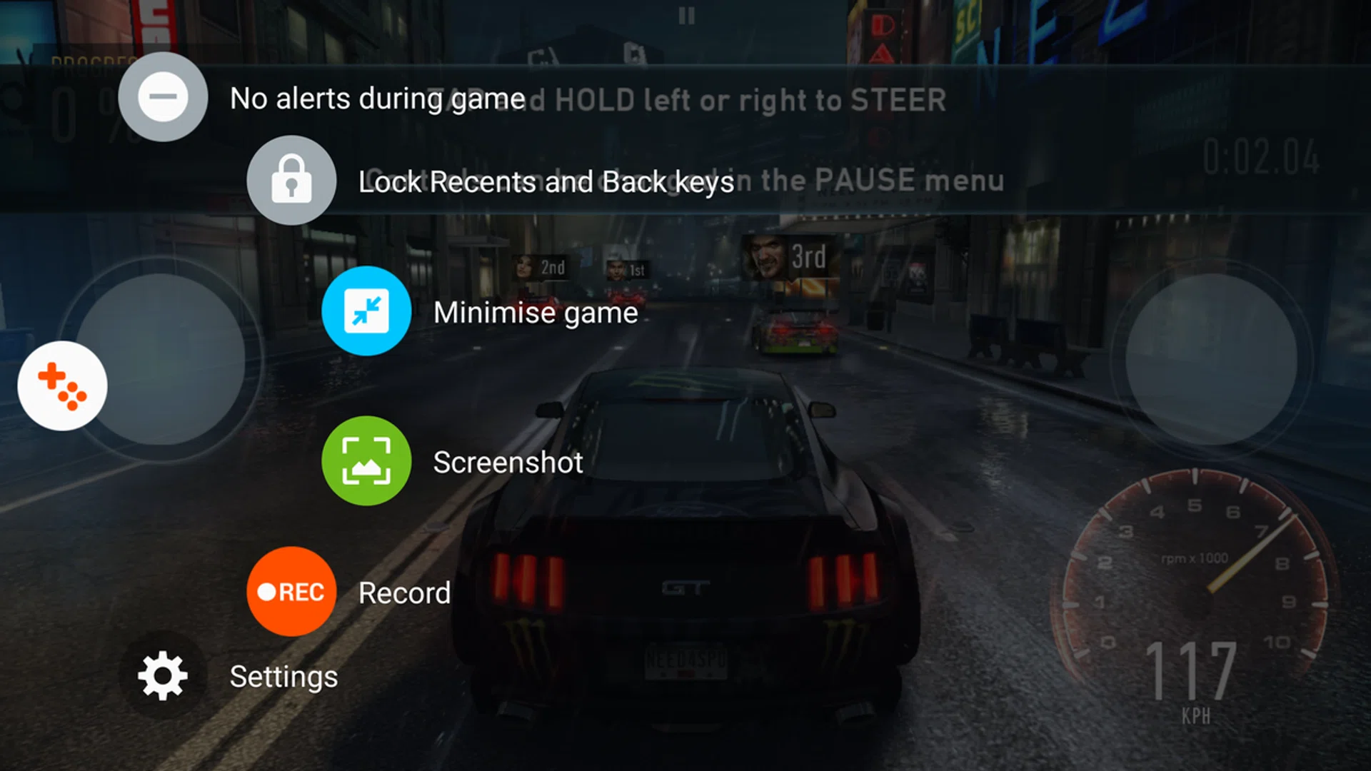 Game Tools menu, while in-game.