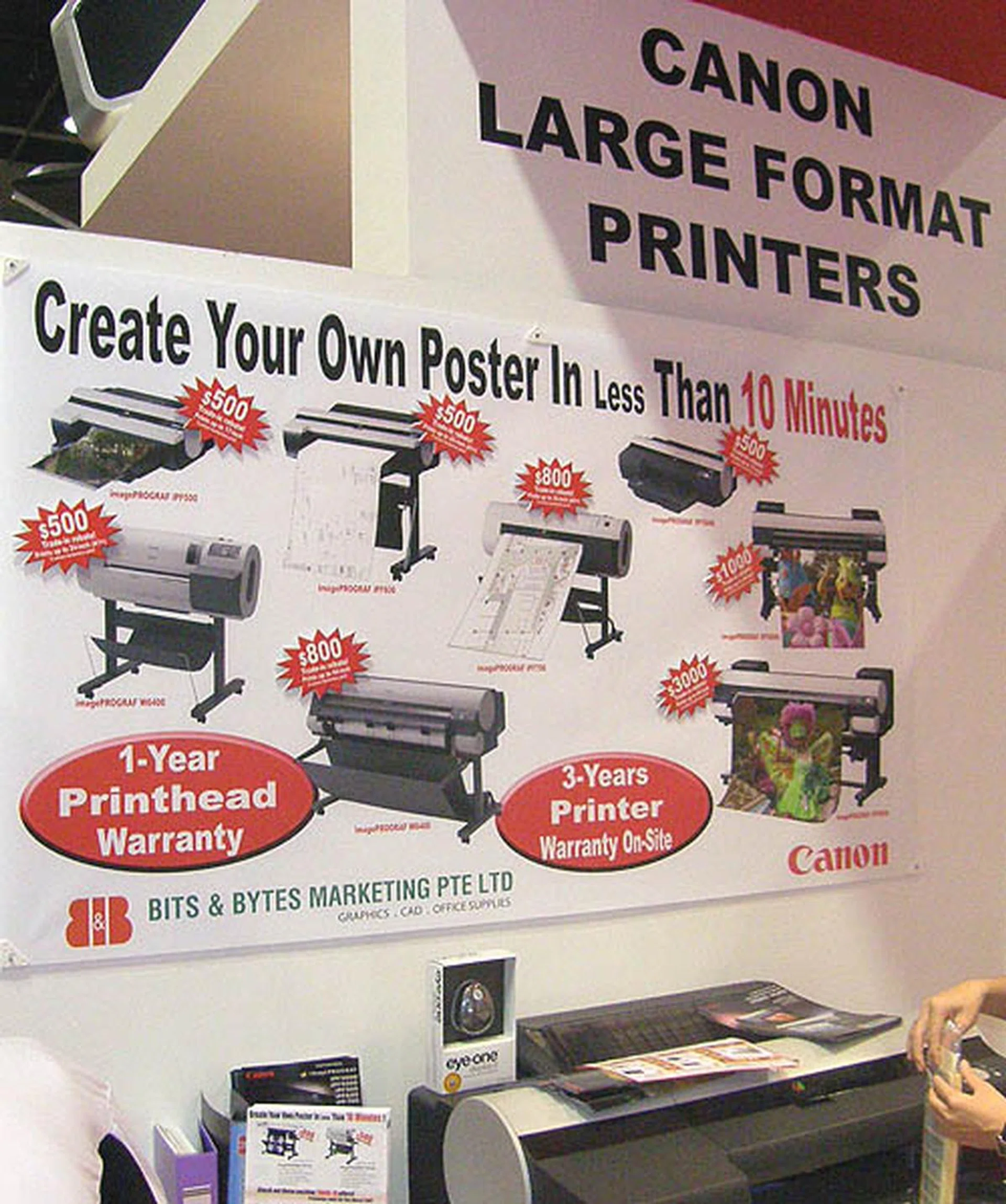  For the rare customer with specialized needs, Canon has these commercial large format printers on offer.  