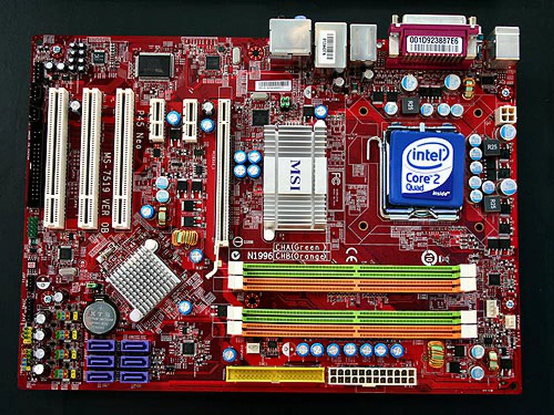 This latest MSI board features up to eight memory slots. Known as the MSI P4S8D, the P45 based board will come with support for both DDR2 and DDR3 memory, ensuring great future upgradability. As with most MSI boards, it will feature their latest Dr. MOS technology as well as Circu-Pipe 2 Lite cooling solution.  