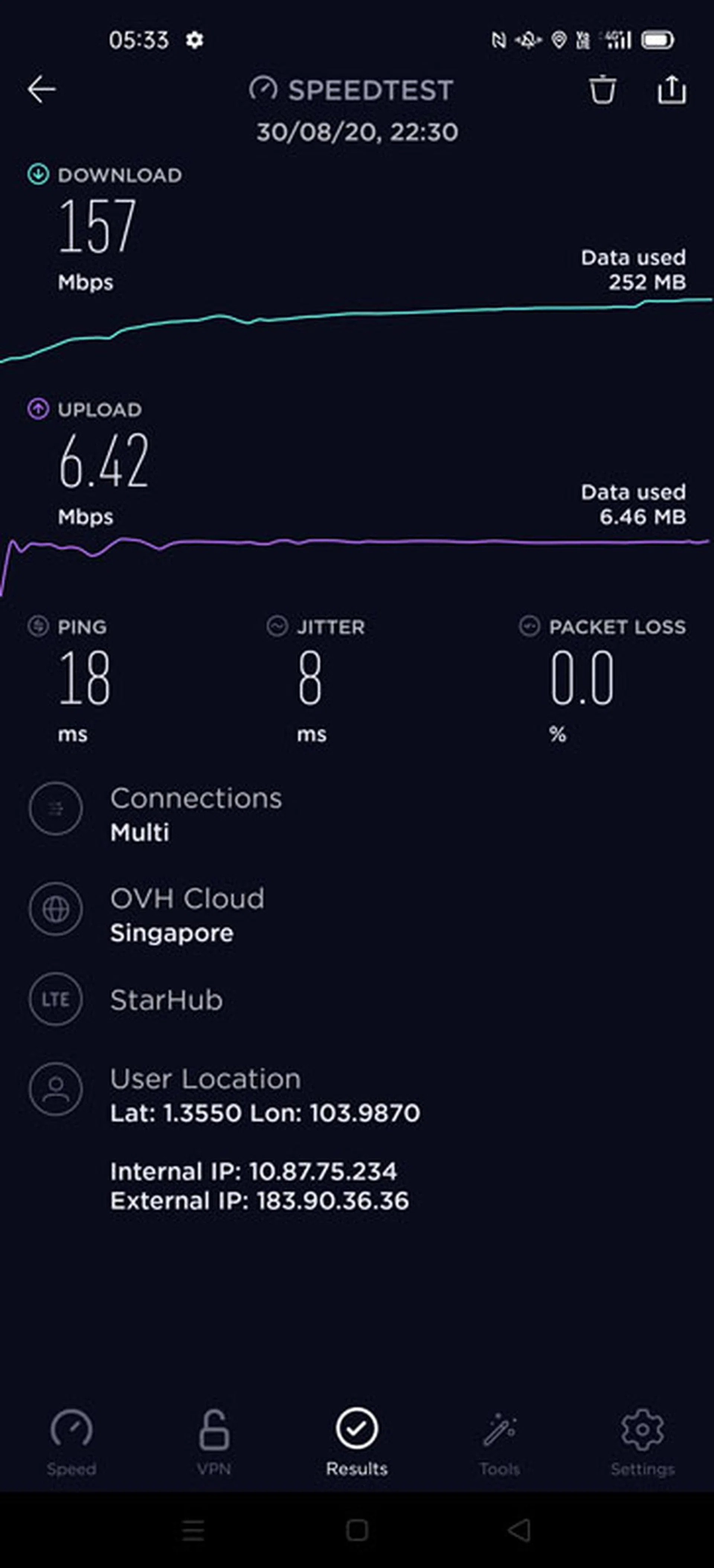 StarHub 5G Test 1