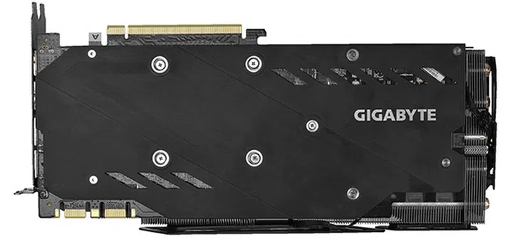 All the cards come with a metal backplate. This is a look at the one on the Gigabyte GeForce GTX 980 Ti Xtreme Gaming. (Image Source: Gigabyte)