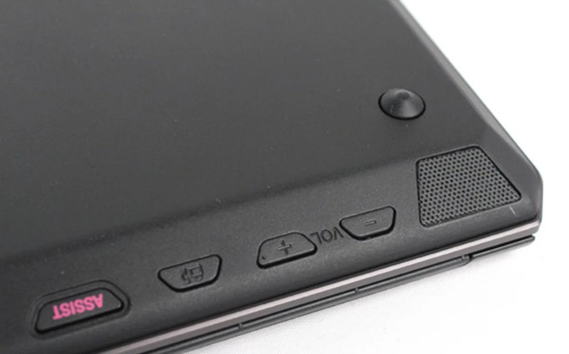 The Duo 11 utilizes two small speakers located at the front-bottom of the device.