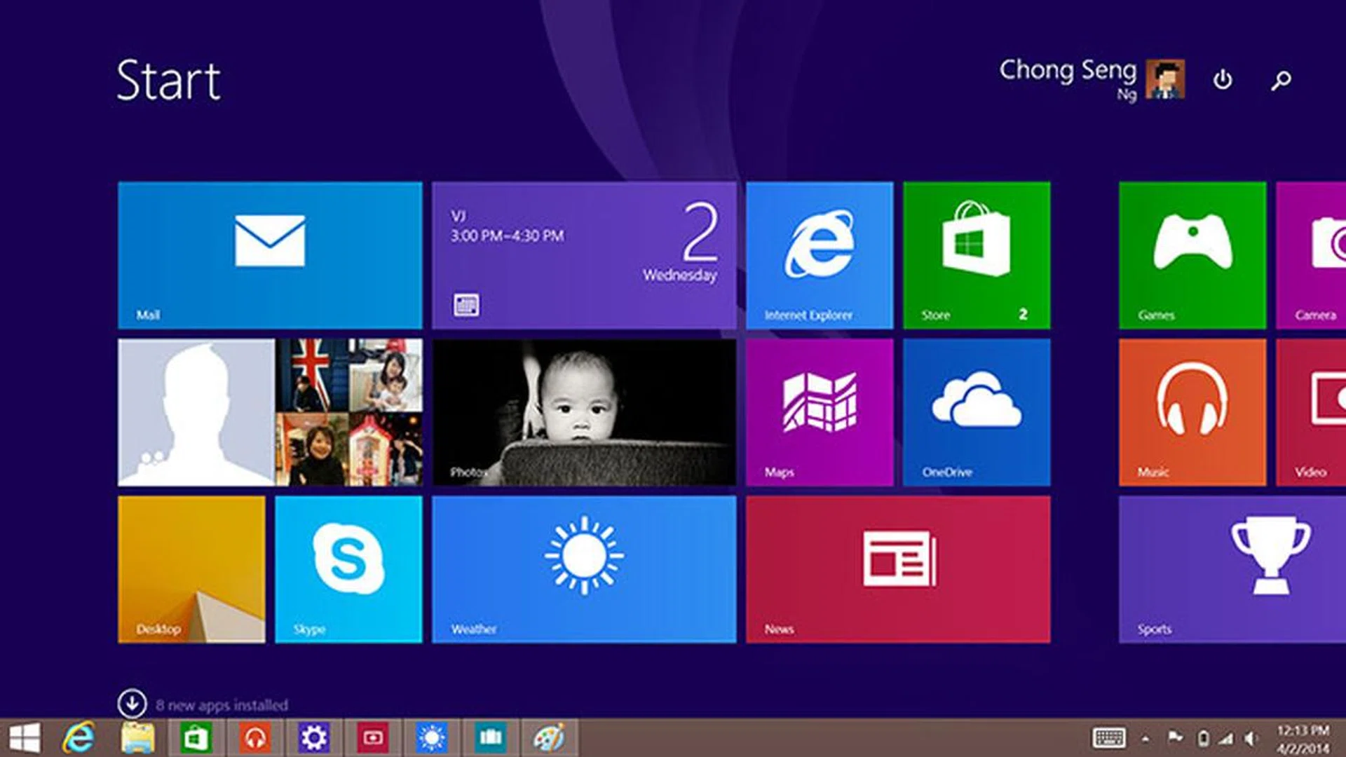 Repeat after us: Taskbar. On. The. Start. Screen.