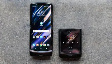 The Moto Razr foldable phone. <br>Image source: The Verge.