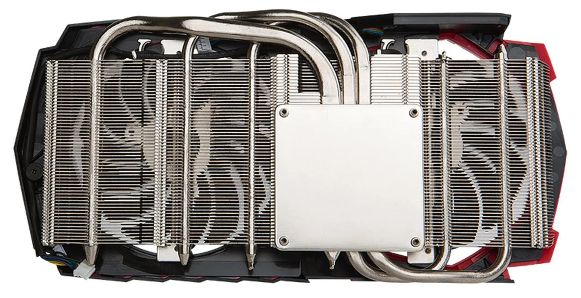 In comparison, the GeForce GTX 1060 has just a large base plate to channel heat away from the GPU. (Image Source: MSI)