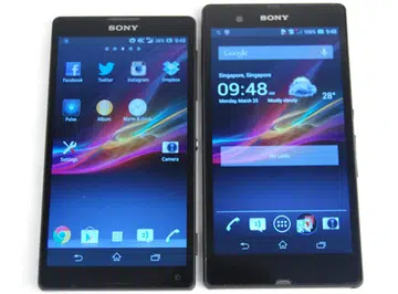 The Sony Xperia ZL feels easier to hold and navigate due to its shorter form factor. 