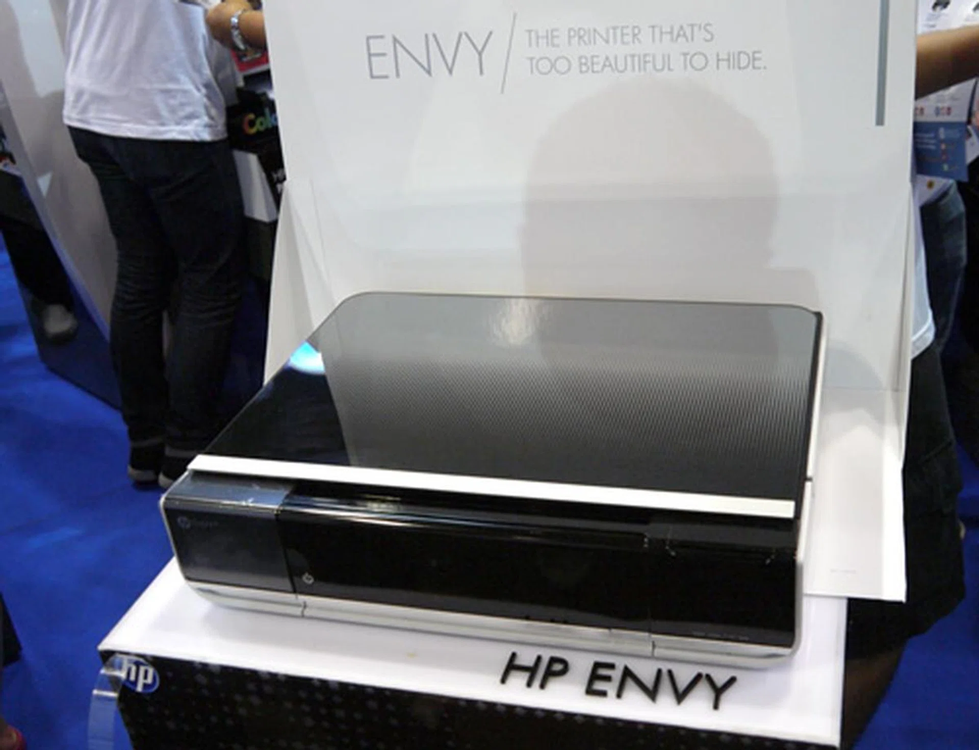 Aptly addressed as the ENVY 100, HP's sleek and shiny printer has to be the sexiest of them all. It's supposedly the world's first PVC-free printer, and it is also equipped with a 3.45-inch touchscreen. Does two-sided printing, and it's yours for $469.