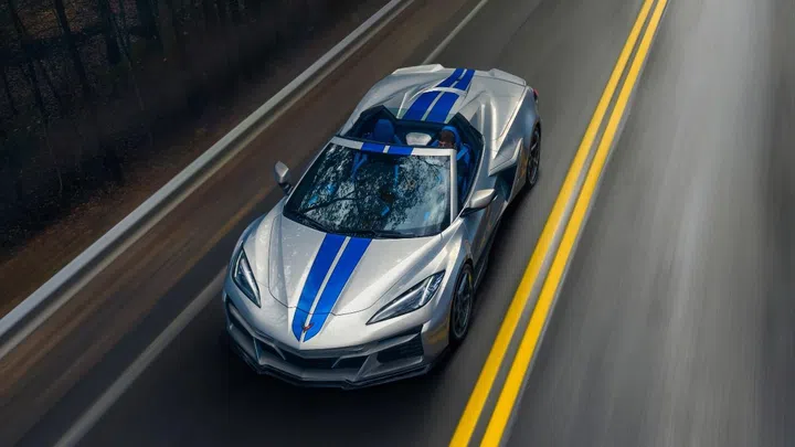 The Corvette E-Ray is also available as a convertible. (Image source: Chevrolet)