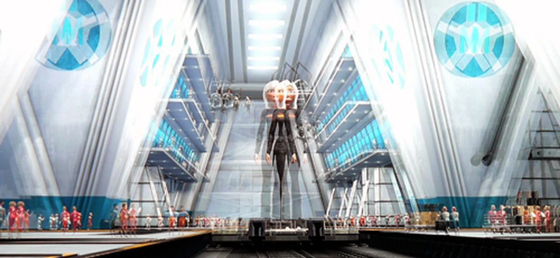 Another screenshot from Monsters vs Aliens in 3D. Subtle ghostly images did appear sporadically but they were rare. More importantly, the TV managed a decent 3D depth on the whole.