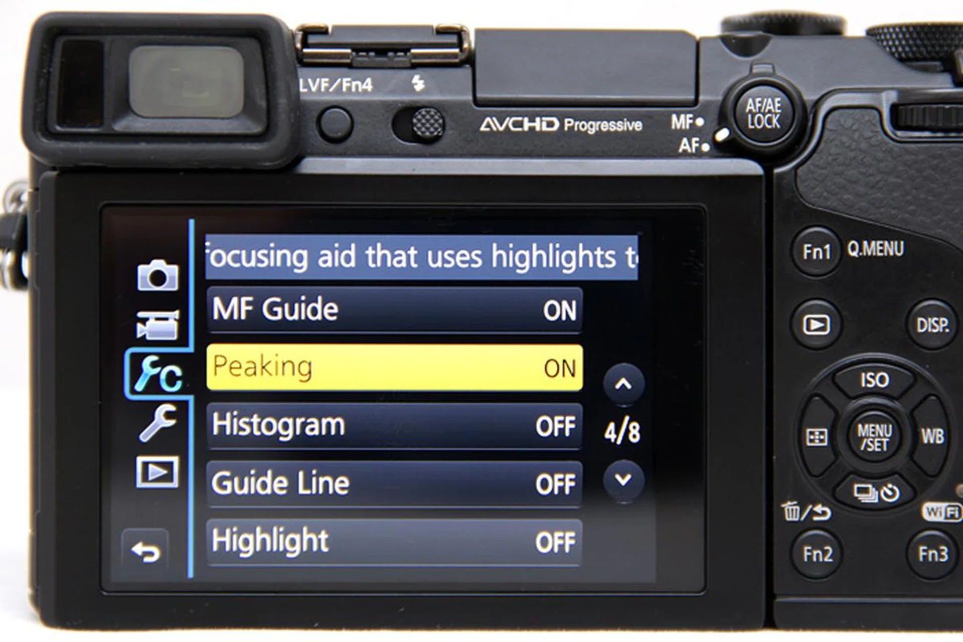 Panasonic has some of the best UI found on cameras, now the tool-tips handily scroll across the top screen, better than some other cameras' UI which obscure the controls with pop-up tips.