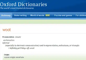 Source: Screenshot taken from oxforddictionaries.com.