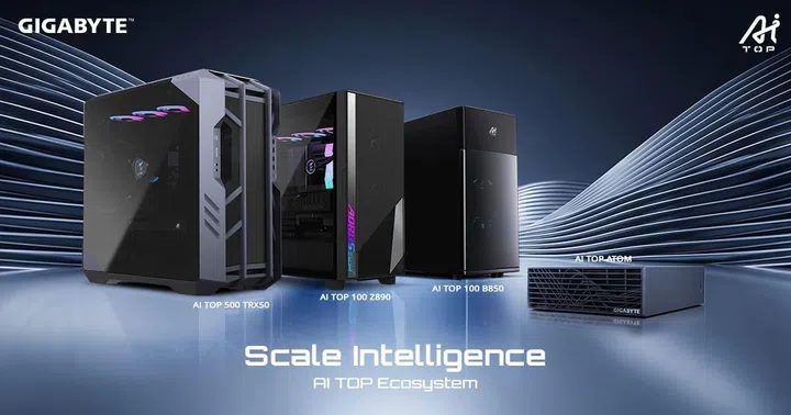 The AI TOP 100 B850 is an AMD variant of the AI TOP 100, backed up by a Ryzen 9 9950X.
