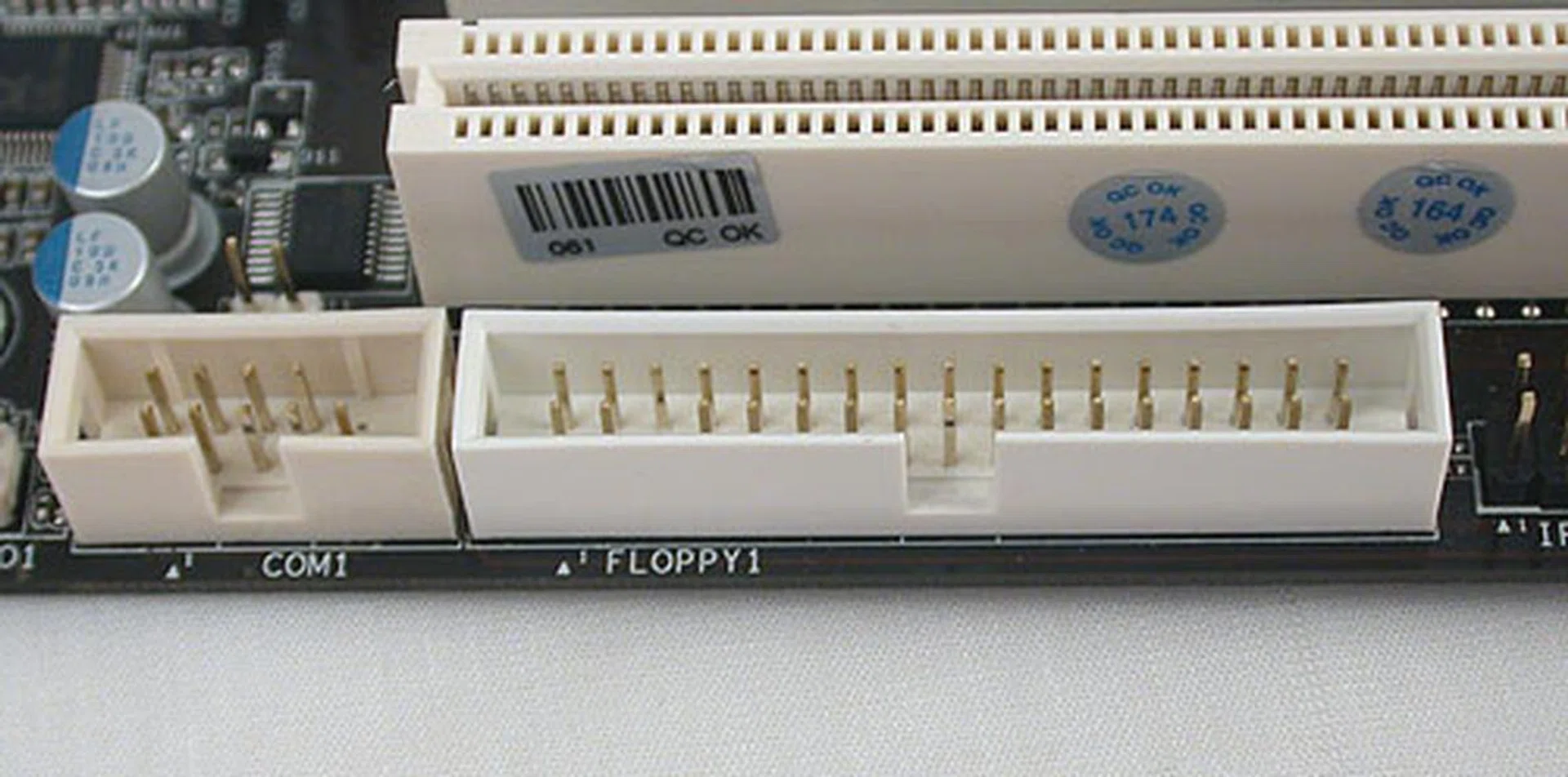 A surprise here - COM and floppy port! 