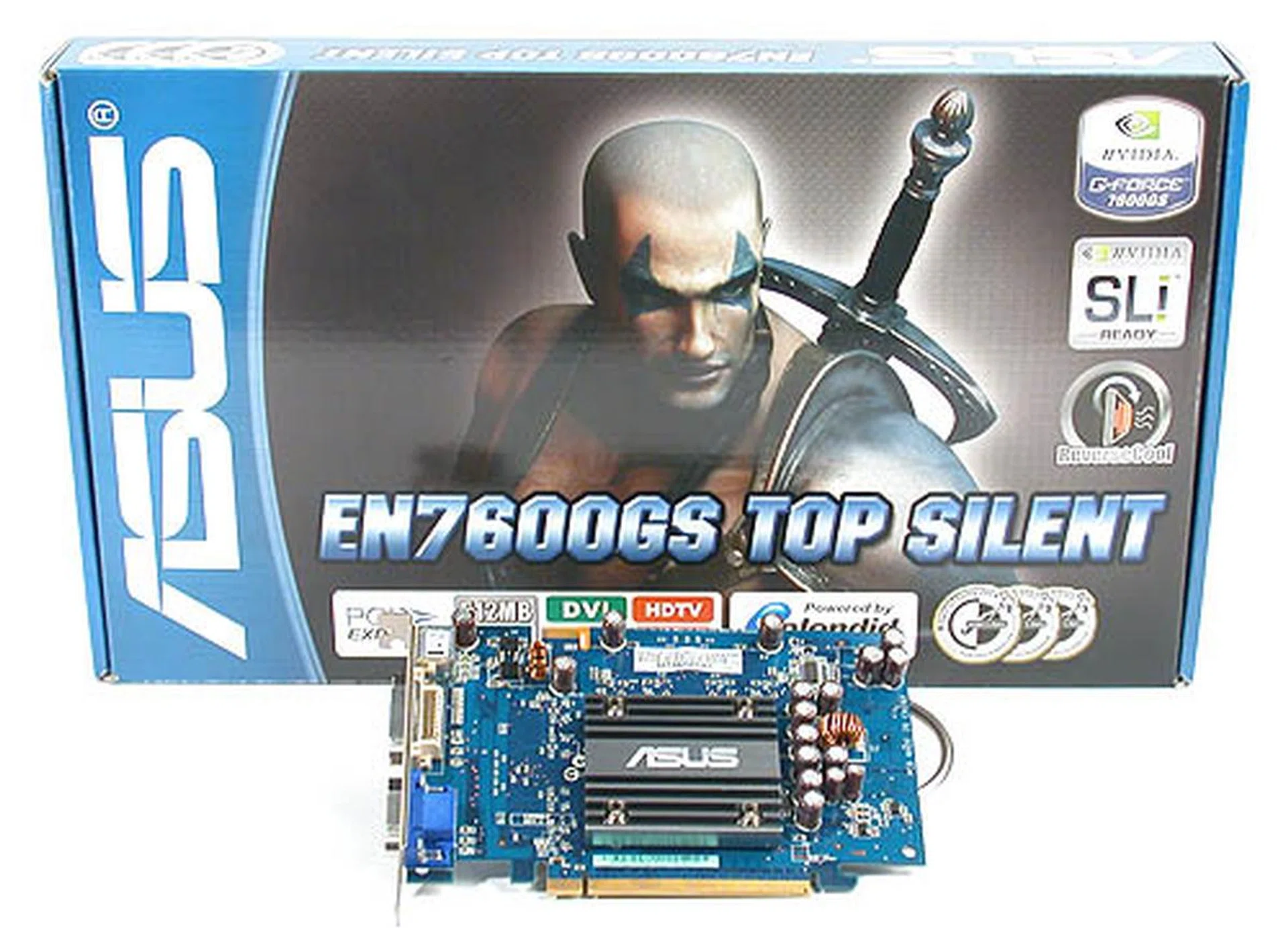 ASUS' latest silent cooler uses an unique 'Reverse cooling' system where the GPU, memory chips and the heatsink are found on the other side of the PCB compared to the usual arrangement.