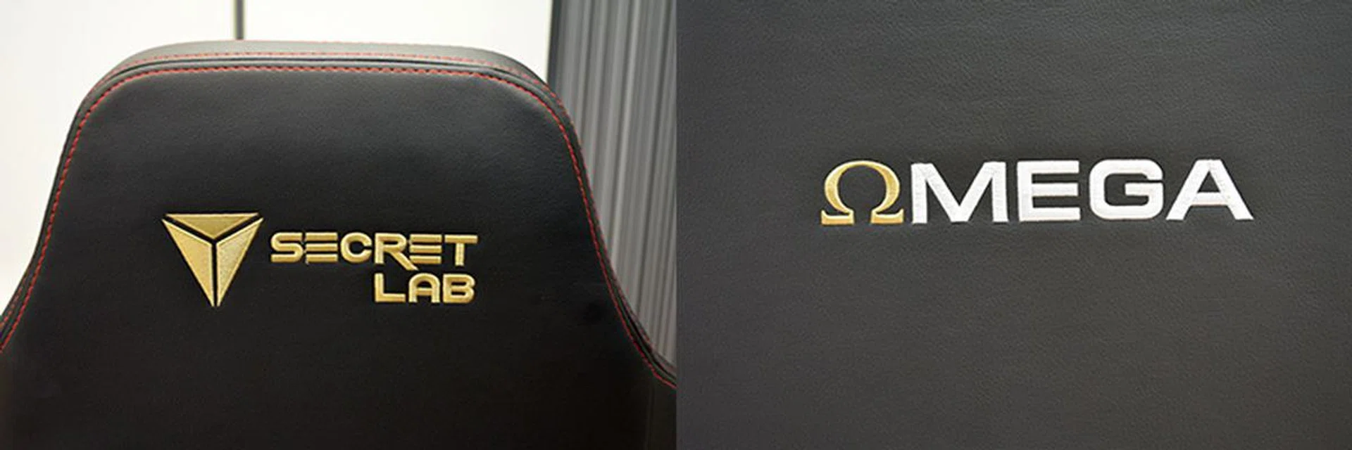 A closer look at the embroidered logos on the back of the Omega.