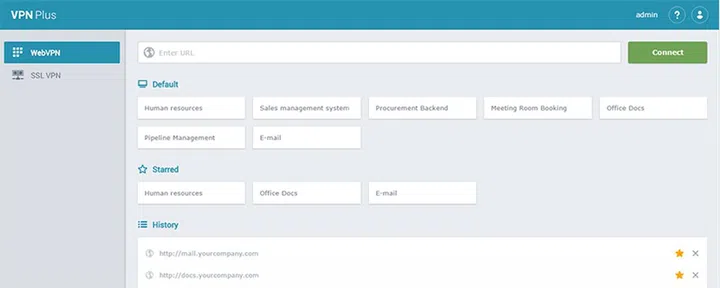 Synology's WebVPN in action. (Image: Synology)