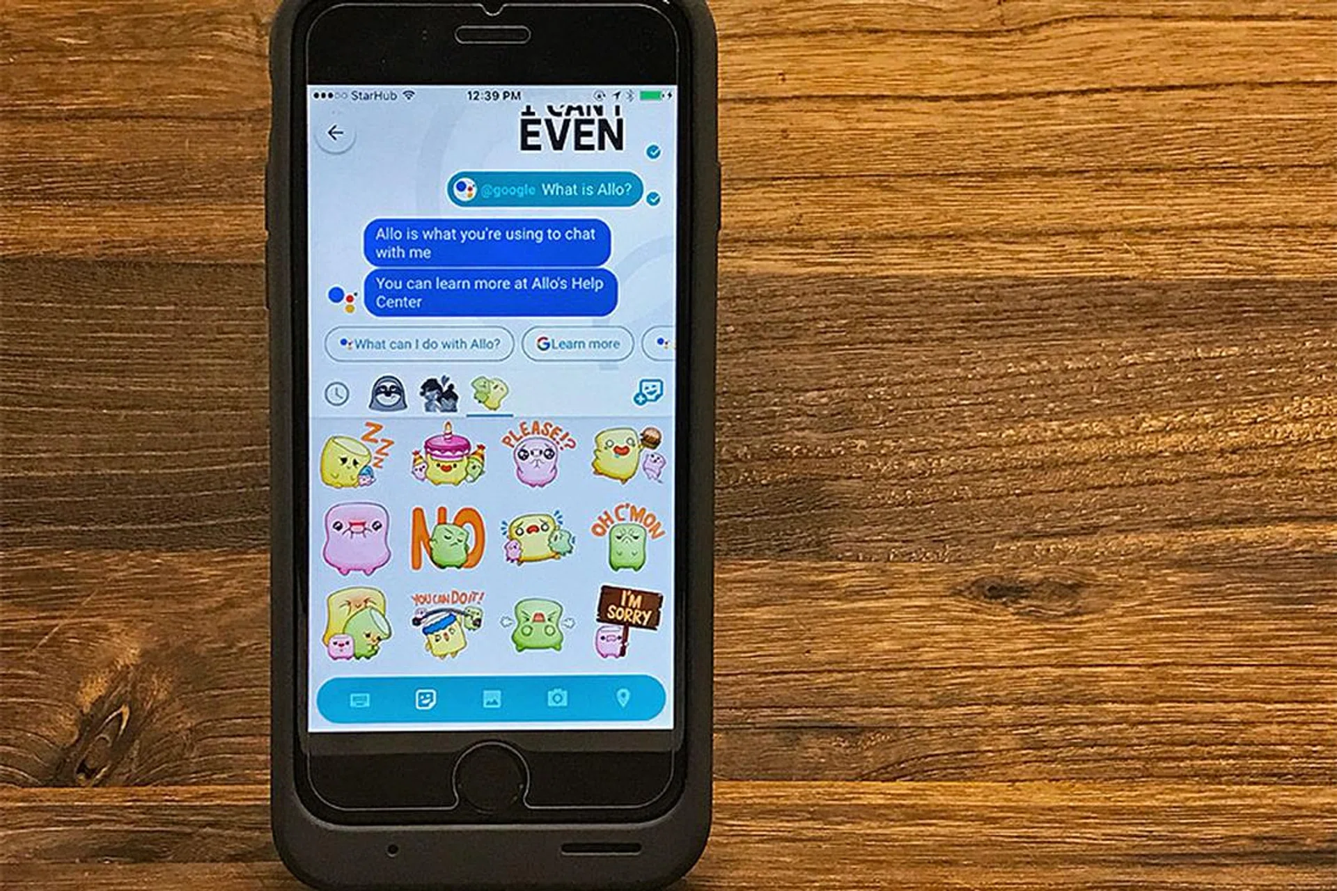 Google's Allo messaging app.