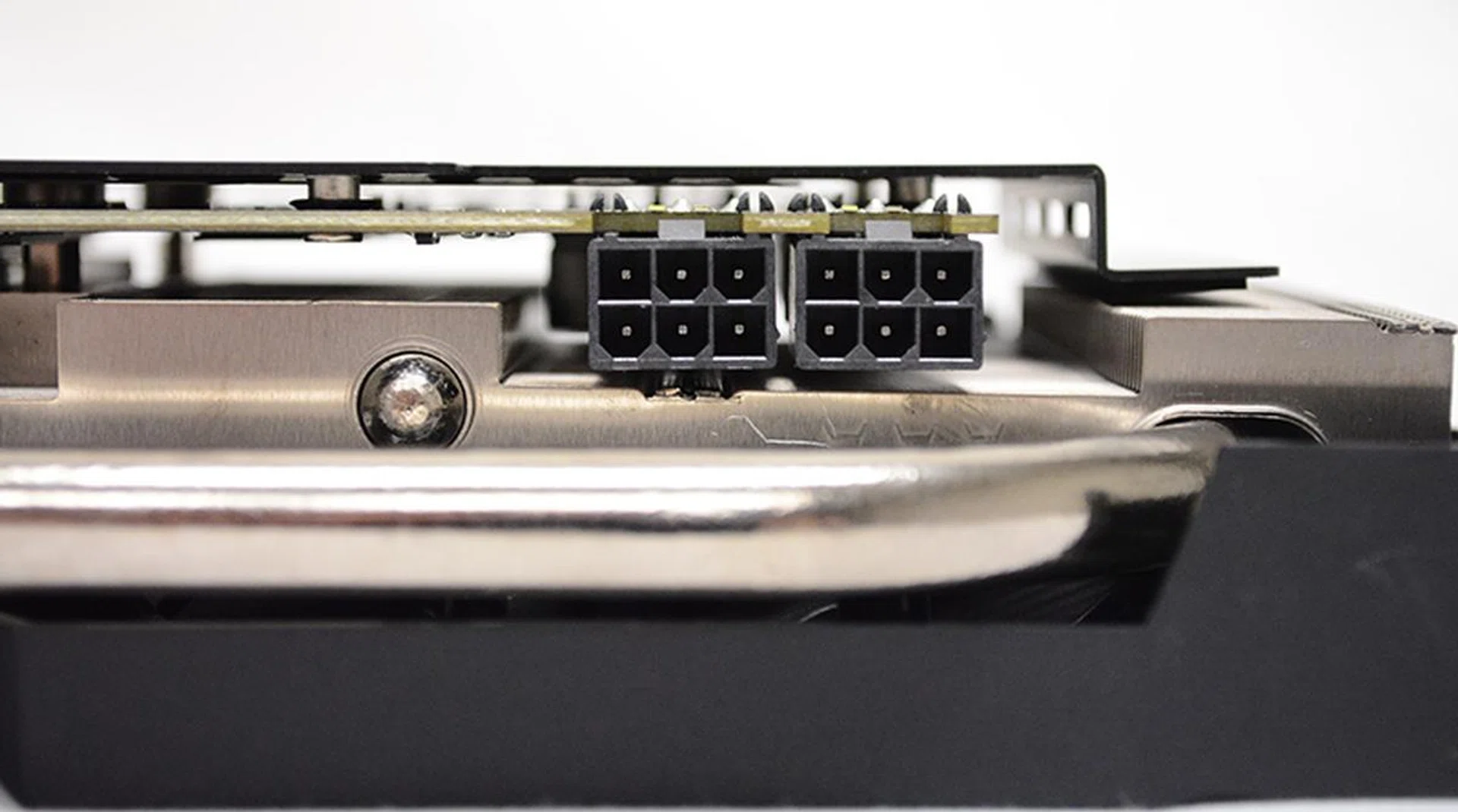 The card is powered by two 6-pin power connectors.