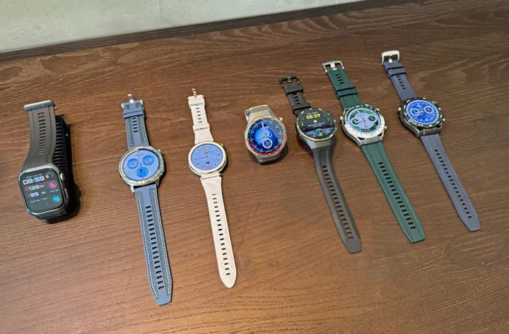 (L to R): Huawei Watch D2, Huwaei Watch GT 5, Huawei Watch GT 5 Pro, Huawei Watch Ultimate. Photo: HWZ.