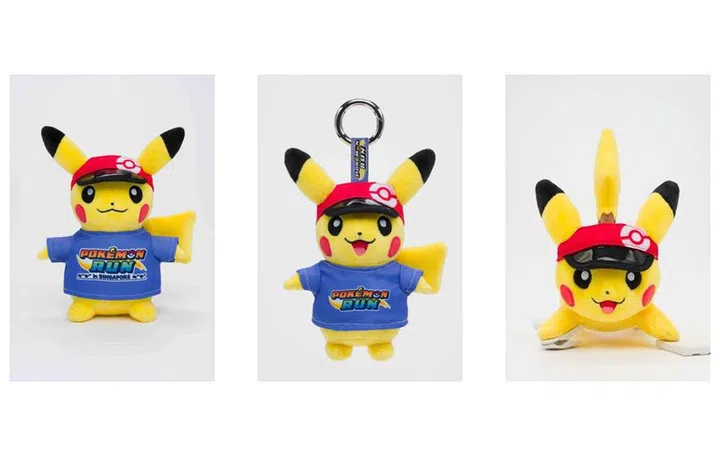 Some of the merchandise on sale at the pop-up store in the Pokemon Festival Zone.