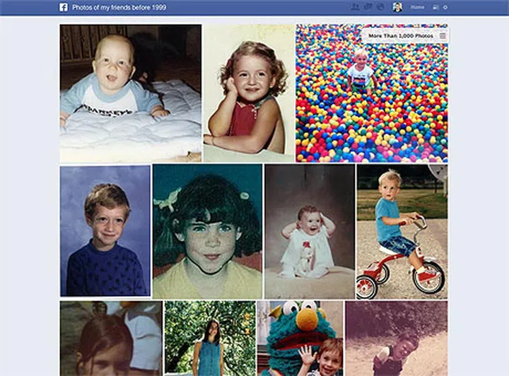 To find embarrassing childhood photos of your friends, try searcingh for "Photos of my friends before 1999"