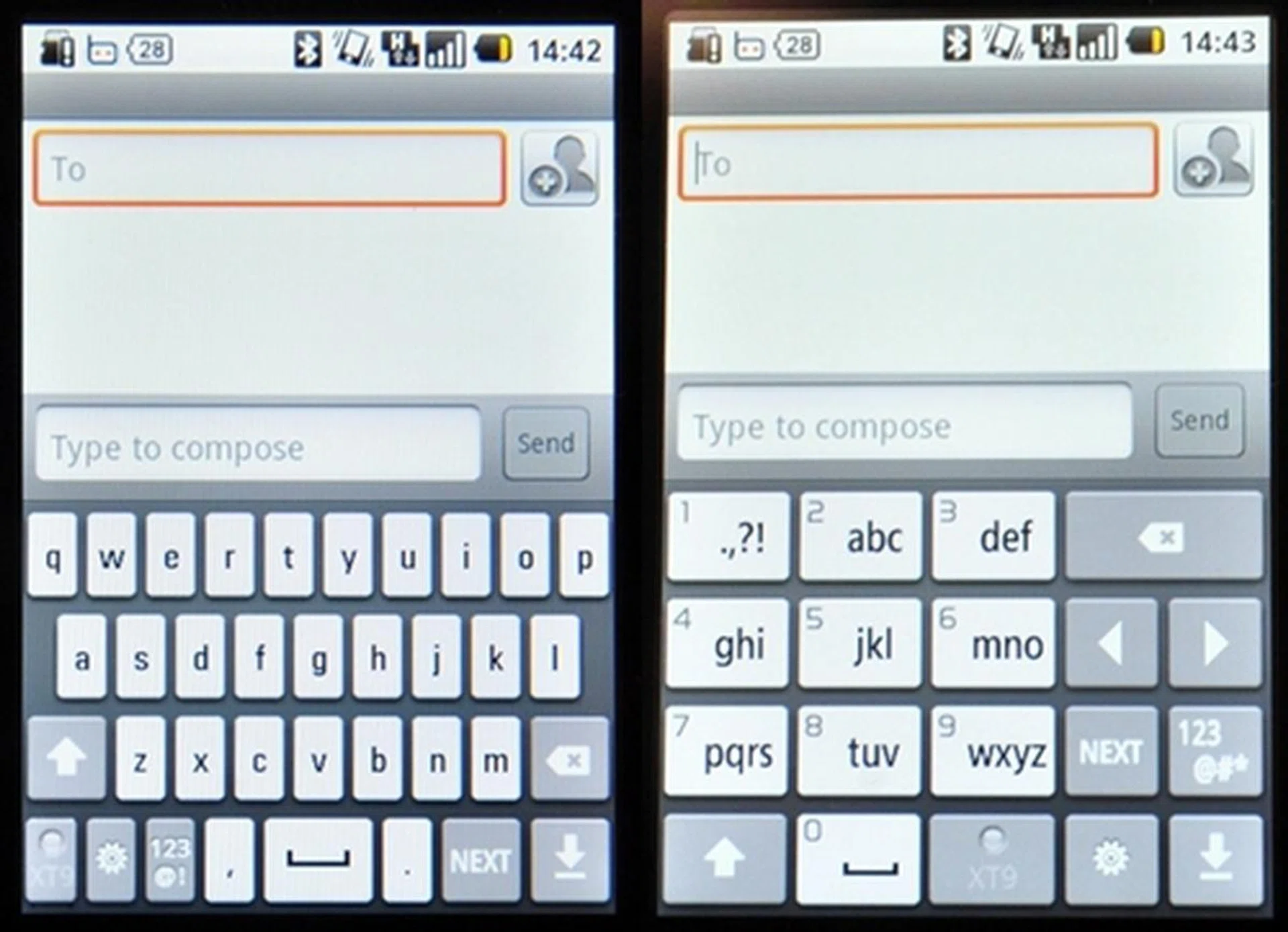 Cramped isn't anyone's style. Your other alternative to a typo-free typing experience is to switch to a numeric phone keypad...
