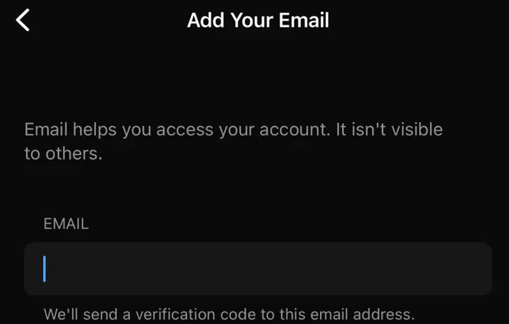 A 6-digit verification code will be sent to your inbox.