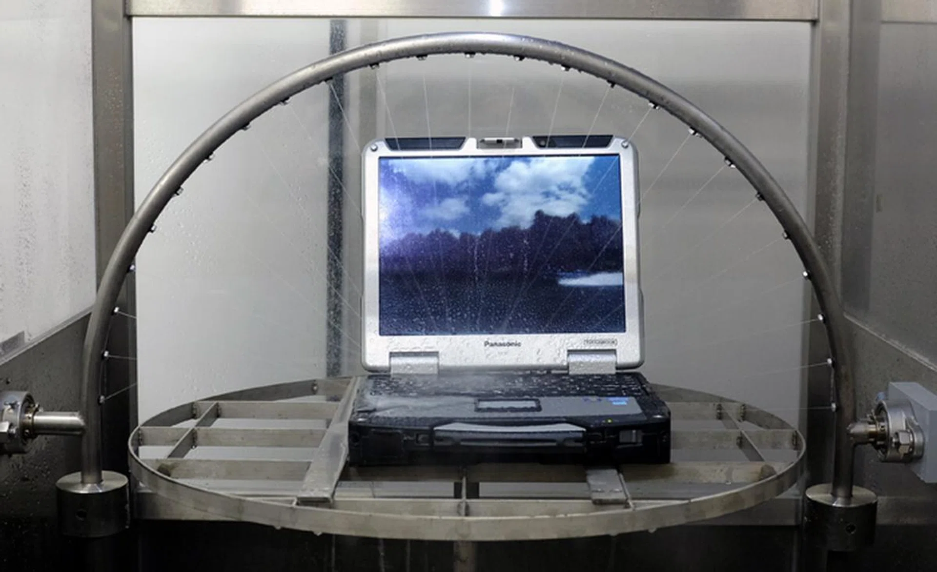 Not all IPX-4 certified devices are equal. Panasonic's IPX-4 test splashes water at the device from all angles continuously for over an hour.