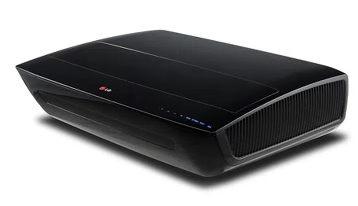 The sleek and compact ultra short throw projection unit only requires a screen to lens distance of 22 inches to project a 100-inch cinematic experience.